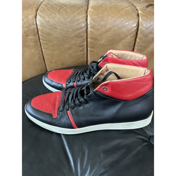 LAVATI Black- Red Italian Leather Shoes US 11 main image 6